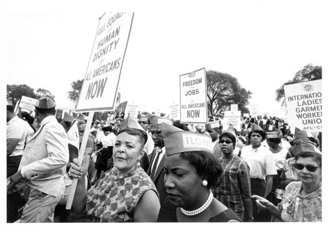 ILGWU members at March on Washington for Jobs and Freedom, female marchers, August 28, 1963 from Kheel Center