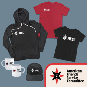 print-on-demand webstore items for American Friends Service Committee